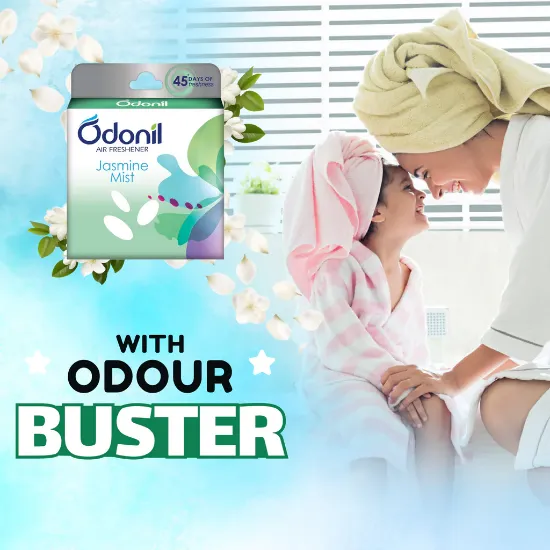 ఓడోనిల్ ఎయిర్ ఫ్రెషనర్ బ్లాక్స్ జాస్మిన్ మిస్ట్ - 72గ్రా యొక్క చిత్రం