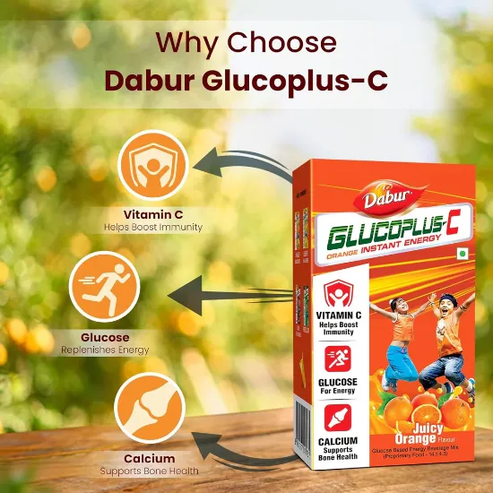 Dabur GlucoPlus-C Orange with Free Sipper - 1kg యొక్క చిత్రం