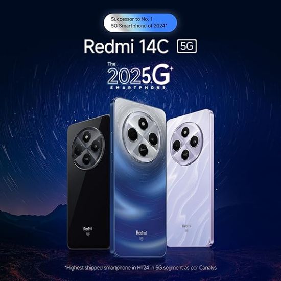 Redmi 14C 5G (స్టార్‌లైట్ బ్లూ, 6GB RAM, 128GB స్టోరేజ్) యొక్క చిత్రం