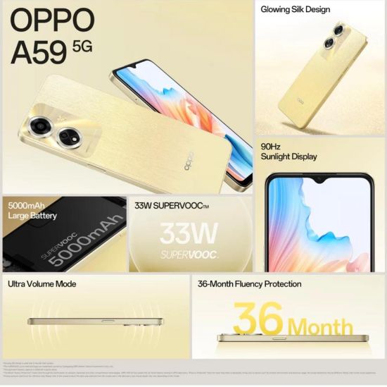 OPPO A59 5G (సిల్క్ గోల్డ్, 128 GB) (4 GB RAM) యొక్క చిత్రం