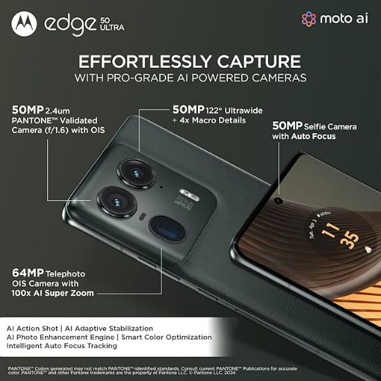 మోటరోలా ఎడ్జ్ 50 అల్ట్రా 5G (ఫారెస్ట్ గ్రే, 512 GB) (12 GB RAM) యొక్క చిత్రం