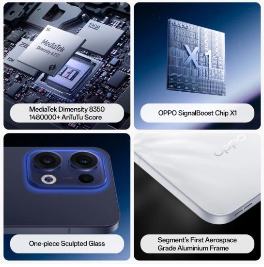 ఒప్పో రెనో 13 5G (ల్యూమినస్ బ్లూ, 256 GB) (8 GB RAM) యొక్క చిత్రం