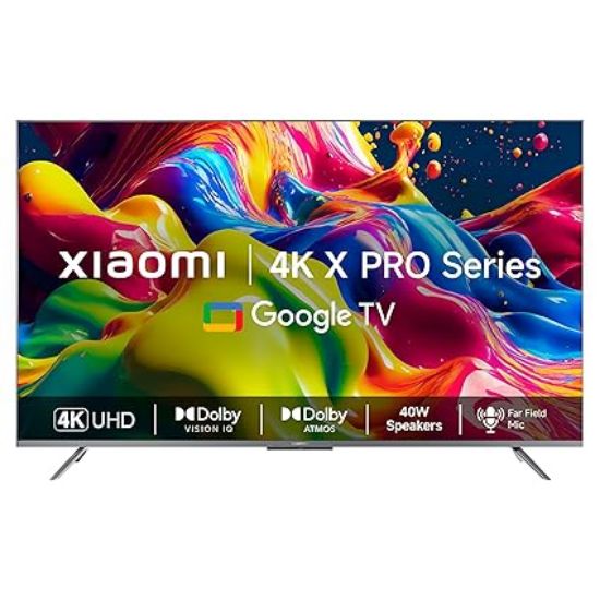 Xiaomi 138 cm (55 అంగుళాలు) X Pro 4K డాల్బీ విజన్ IQ సిరీస్ స్మార్ట్ Google TV L55M8-5XIN (నలుపు) యొక్క చిత్రం
