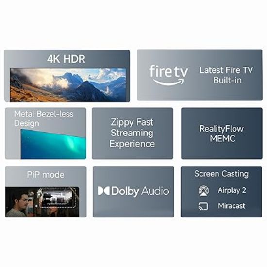 Redmi 108 cm (43 అంగుళాలు) F సిరీస్ అల్ట్రా HD 4K LED స్మార్ట్ ఫైర్ టీవీ L43MA-FVIN యొక్క చిత్రం