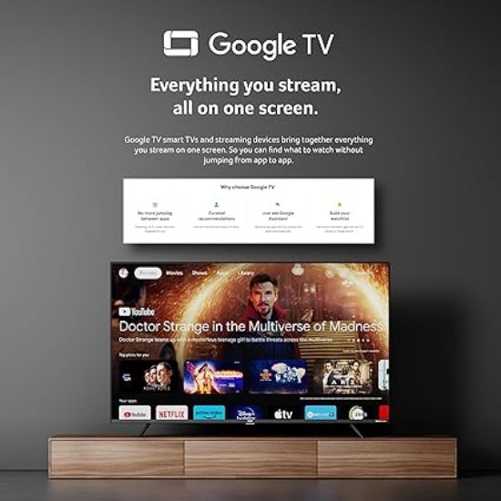 Acer 139 cm (55 అంగుళాలు) సూపర్ సిరీస్ 4K అల్ట్రా HD స్మార్ట్ QLED Google TV AR55QDXGU2875AT (నలుపు) యొక్క చిత్రం