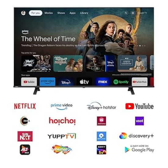 తోషిబా 108 సెం.మీ (43 అంగుళాలు) C350NP సిరీస్ 4K అల్ట్రా HD స్మార్ట్ LED గూగుల్ టీవీ 43C350NP (నలుపు యొక్క చిత్రం