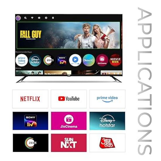 VW 109 cm (43 అంగుళాలు) ప్లేవాల్ ఫ్రేమ్‌లెస్ సిరీస్ ఫుల్ HD ఆండ్రాయిడ్ స్మార్ట్ LED టీవీ VW43F2 (నలుపు) యొక్క చిత్రం