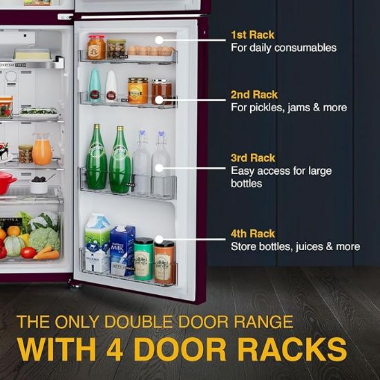 వర్ల్‌పూల్ 235 L 2 స్టార్‌ఫ్రాస్ట్ ఫ్రీ డబుల్ డోర్ రిఫ్రిజిరేటర్ (NEO DF278 PRM RADIANT STEEL(2S)-TL) యొక్క చిత్రం