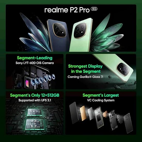 realme P2 Pro 5G (పారోట్ గ్రీన్, 128 GB) (8 GB RAM) యొక్క చిత్రం