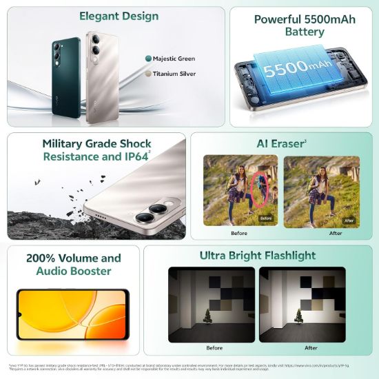 వివో వై19 5జి (మెజెస్టిక్ గ్రీన్, 128 జీబీ) (4 జీబీ ర్యామ్) యొక్క చిత్రం