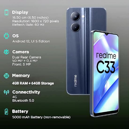 realme C33 2023 (నైట్ సీ, 64 GB) (4 GB RAM) యొక్క చిత్రం