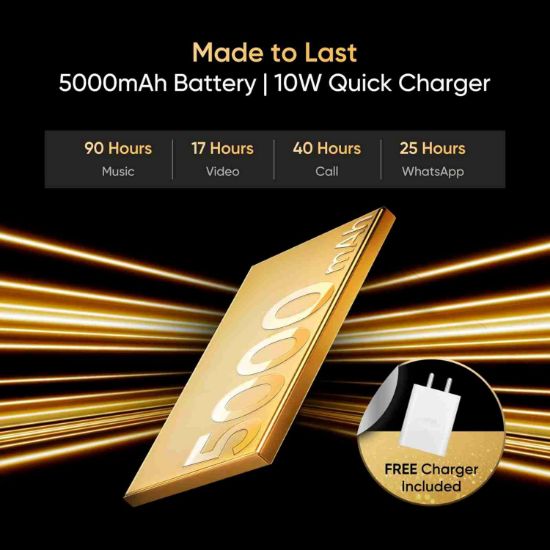 realme C63 5G ఛార్జర్ ఇన్ ది బాక్స్ (స్టార్రి గోల్డ్, 128 GB) (6 GB RAM) యొక్క చిత్రం