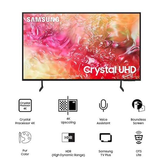 Samsung 138 cm (55 అంగుళాలు) 4K అల్ట్రా HD స్మార్ట్ LED TV UA55DU7700KLXL (నలుపు యొక్క చిత్రం