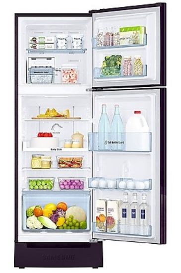 శాంసంగ్ 253 లీటర్లు డబుల్ డోర్ 2 స్టార్ రిఫ్రిజిరేటర్ కామోలియా పర్పుల్ RTU28B3122CR/HL యొక్క చిత్రం
