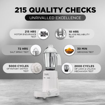 ప్రీతి పాపులర్ 750 W మిక్సర్ గ్రైండర్ (-142 _ | 3 జాడిలు | తెలుపు) యొక్క చిత్రం