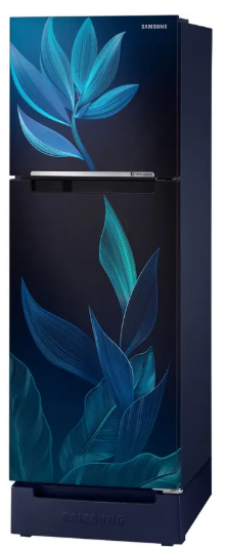 SAMSUNG 236 L ఫ్రాస్ట్ ఫ్రీ డబుల్ డోర్ 2 స్టార్ రిఫ్రిజిరేటర్ విత్ బేస్ డ్రాయర్ (ప్యారడైజ్ బ్లూమ్ బ్లూ, RT28C31429U/HL) యొక్క చిత్రం