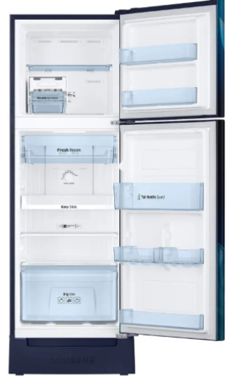 SAMSUNG 236 L ఫ్రాస్ట్ ఫ్రీ డబుల్ డోర్ 2 స్టార్ రిఫ్రిజిరేటర్ విత్ బేస్ డ్రాయర్ (ప్యారడైజ్ బ్లూమ్ బ్లూ, RT28C31429U/HL) యొక్క చిత్రం