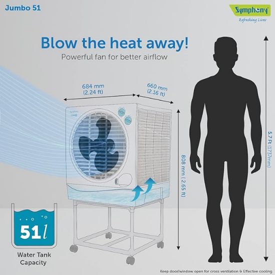 సింఫనీ కూలర్-51L, వైట్, డెజర్ట్ కూలర్ యొక్క చిత్రం