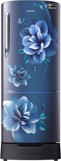 శాంసంగ్ 183 L, 5 స్టార్, డిజిటల్ ఇన్వర్టర్, డైరెక్ట్-కూల్ సింగిల్ డోర్ రిఫ్రిజిరేటర్ (RR20D2825CU/NL, కామెల్లియా బ్లూ, బేస్ స్టాండ్ డ్రాయర్) యొక్క చిత్రం