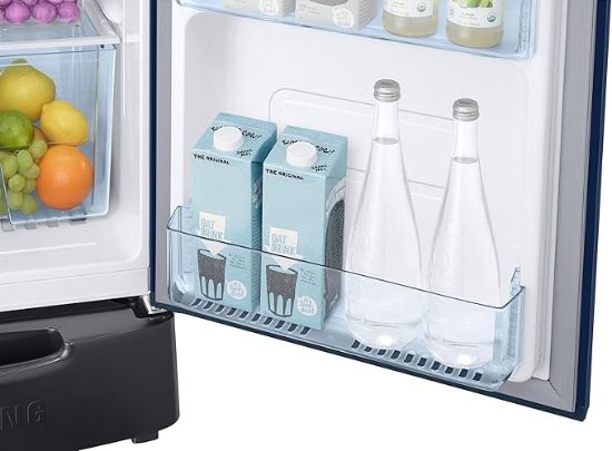 శాంసంగ్ 183 L, 5 స్టార్, డిజిటల్ ఇన్వర్టర్, డైరెక్ట్-కూల్ సింగిల్ డోర్ రిఫ్రిజిరేటర్ (RR20D2825CU/NL, కామెల్లియా బ్లూ, బేస్ స్టాండ్ డ్రాయర్) యొక్క చిత్రం