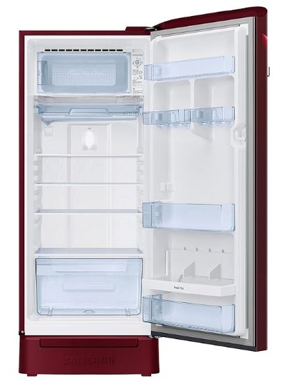 Samsung 215L 5 స్టార్ ఇన్వర్టర్ డైరెక్ట్-కూల్ సింగిల్ డోర్ రిఫ్రిజిరేటర్ ఉపకరణం (RR23C2H35RZ/HL, మిడ్‌నైట్ బ్లోసమ్ రెడ్) బేస్ స్టాండ్ డ్రాయర్ యొక్క చిత్రం