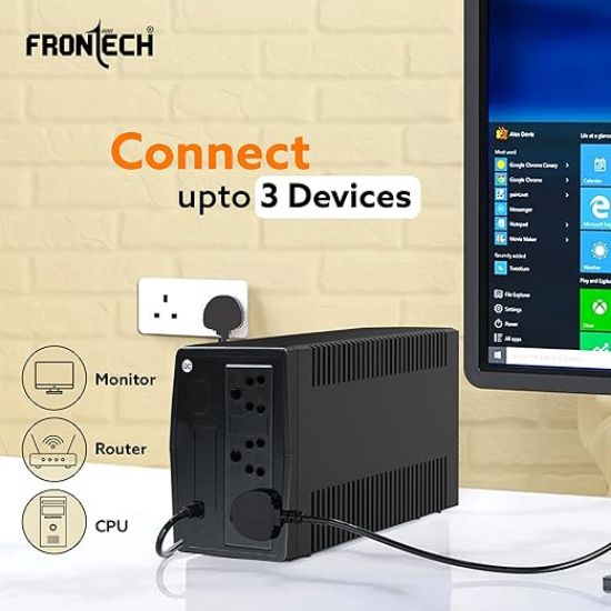 ఫ్రంటెచ్ FT 2564 స్టాటిక్ కన్వర్టర్ UPS ఎలక్ట్రా ప్లస్ 600VA/360W 2564 220 V లైన్-ఇంటరాక్టివ్ రాక్-మౌంట్ మోడల్ UPS ఓవర్‌లోడ్ ప్రొటెక్షన్ 3 అవుట్‌లెట్ ప్లగ్‌లు యొక్క చిత్రం