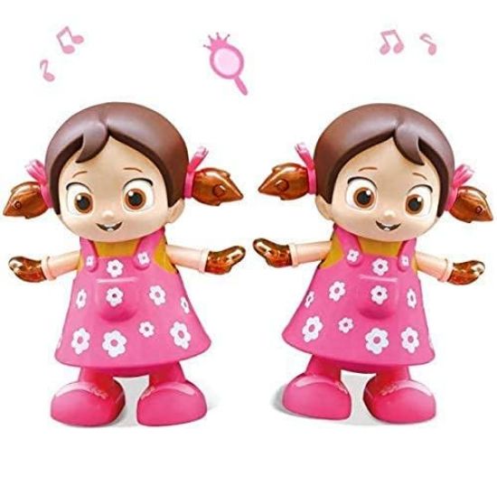 APKEY BRAND® క్యూట్ డ్యాన్సింగ్ డాల్ కలర్‌ఫుల్ LED లైట్లు మరియు మ్యూజిక్ బాలికలకు ఉత్తమ రిటర్న్ గిఫ్ట్ (ఒకటి సెట్) యొక్క చిత్రం