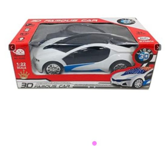 పిల్లలు ఆడుకోవడానికి తెలుపు మరియు నీలం ప్లాస్టిక్ 3D లైట్ ఫేమస్ కార్ టాయ్స్ యొక్క చిత్రం