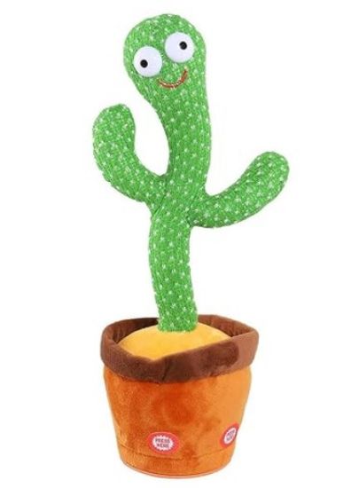 వాయు -ఇ- స్టోర్ డ్యాన్స్ కాక్టస్ టాయ్, పిల్లలు & పిల్లల కోసం రిగ్గిల్ & పాడటం, ప్లష్ ఎలక్ట్రానిక్ బొమ్మలు, వాయిస్ రికార్డింగ్ రిపీట్స్ యొక్క చిత్రం