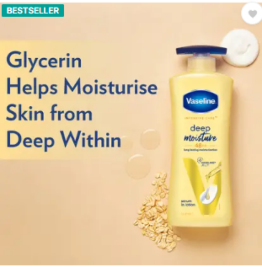 వాసెలిన్ ఇంటెన్సివ్ కేర్ డీప్ నూరిషింగ్ బాడీ లోషన్ మాయిశ్చర్ ఫర్ డ్రై స్కిన్స్ (600 మి.లీ) యొక్క చిత్రం