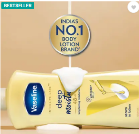 వాసెలిన్ ఇంటెన్సివ్ కేర్ డీప్ నూరిషింగ్ బాడీ లోషన్ మాయిశ్చర్ ఫర్ డ్రై స్కిన్స్ (600 మి.లీ) యొక్క చిత్రం