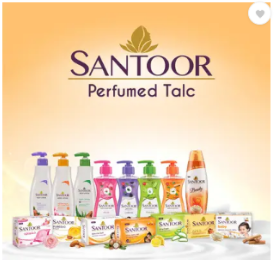 అన్ని రకాల చర్మాలకు శాండల్‌వుడ్ ఎక్స్‌ట్రాక్ట్‌లతో కూడిన సంతూర్ బ్యూటీ పెర్ఫ్యూమ్డ్ టాల్కమ్ పౌడర్ (400 గ్రా) యొక్క చిత్రం