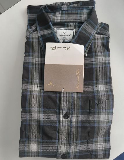 పురుషులు స్వచ్ఛమైన కాటన్ ఫ్లాన్నెల్ క్యాజువల్ చెక్  షర్ట్ యొక్క చిత్రం