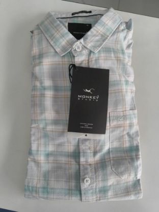 పురుషులు స్వచ్ఛమైన కాటన్ ఫ్లాన్నెల్ క్యాజువల్ చెక్  షర్ట్ యొక్క చిత్రం