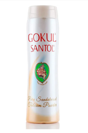 గోకుల్ శాంటోల్ ప్యూర్ శాండల్ వుడ్ టాల్కమ్ పౌడర్ యొక్క చిత్రం
