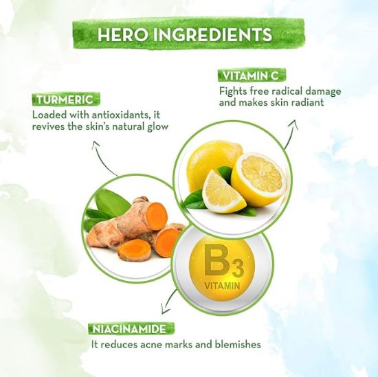 చర్మ కాంతి కోసం విటమిన్ సి & పసుపుతో కూడిన మామఎర్త్ విటమిన్ సి డైలీ గ్లో ఫేస్ క్రీమ్ - 80 గ్రా యొక్క చిత్రం