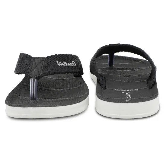 వాకరూ పురుషుల సాలిడ్ థాంగ్ చెప్పులు - నలుపు యొక్క చిత్రం