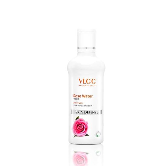 VLCC Rose Water Toner - 100ml - Tones & rejuvenates skin | Helps maintain skin's pH balance | Helps tighten the pores and gently tones the skin యొక్క చిత్రం
