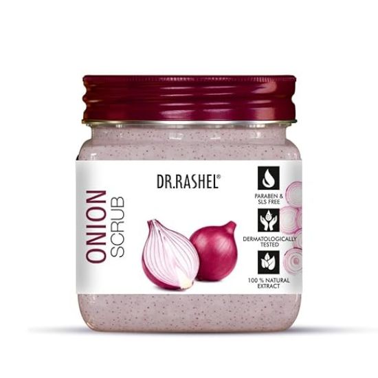 ముఖం & శరీరానికి డా.రాషెల్ ఉల్లిపాయ స్క్రబ్ (380 Ml) యాంటీఆయిడెంట్ల కోసం | డీప్ ఎక్స్‌ఫోలియేషన్ కోసం క్లెన్సర్ | డెడ్ స్కిన్ రిమూవర్ | బ్లాక్‌హెడ్ రిమూవర్ | చర్మాన్ని ప్రకాశవంతం చేసే మెరుపు యొక్క చిత్రం