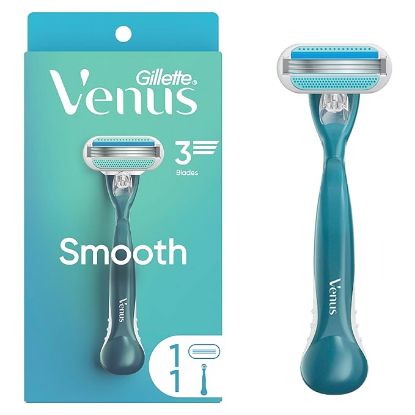 అలోవెరాతో కూడిన జిల్లెట్ వీనస్ స్మూత్ హెయిర్ రిమూవల్ రేజర్ ఫర్ ఉమెన్, 1 పీసీ యొక్క చిత్రం