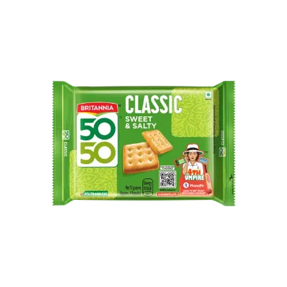 బ్రిటానియా 50-50 తీపి & ఉప్పగా ఉండే బిస్కెట్ (150 గ్రా) యొక్క చిత్రం