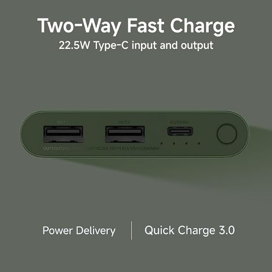 Xiaomi పవర్ బ్యాంక్ 10000mAh 22.5W ఫాస్ట్ ఛార్జింగ్ PD | పవర్ డెలివరీ | QC 3.0 | టైప్ C ఇన్‌పుట్ & అవుట్‌పుట్ | ట్రిపుల్ అవుట్‌పుట్ పోర్ట్‌లు | ఆండ్రాయిడ్ మరియు ఆపిల్, టాబ్లెట్‌లు, ఇయర్‌బడ్‌లు, వాచీలు మొదలైన వాటికి మద్దతు ఇస్తుంది యొక్క చిత్రం