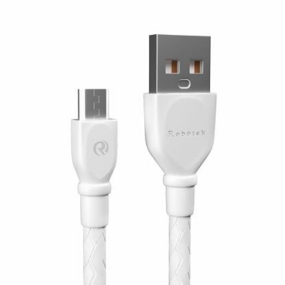 రోబోటెక్ USB-A నుండి మైక్రో USB 3A ఫాస్ట్ ఛార్జింగ్ కేబుల్ ఆండ్రాయిడ్ ఫోన్‌లు/టాబ్లెట్‌లకు అనుకూలంగా ఉంటుంది, 480mbps డేటా బదిలీ వేగం, 10000+ బెండ్స్ జీవితకాలం, మైక్రో USB డేటా కేబుల్, టాంగిల్-ఫ్రీ కేబుల్ (USB నుండి మైక్రో USB) యొక్క చిత్రం