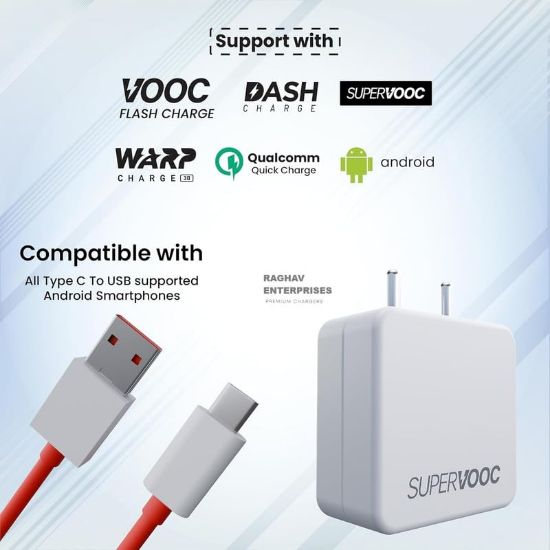 షాక్‌ప్రూఫ్ ప్రొటెక్టివ్ (JDR) తో వన్ ప్లస్ 120W ఛార్జర్ అల్ట్రా ఫాస్ట్ ఛార్జర్ USB నుండి C డాష్ SUPERVOOC కేబుల్‌తో వన్ ప్లస్ 12/12r/11/11R/10/10R/9/9R/నార్డ్ 4/ Ce4 / Ce3/ Ce4 లైట్ 5G కోసం యొక్క చిత్రం