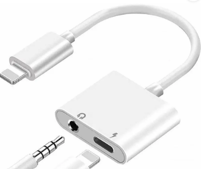 ఐఫోన్ J85 ఫోన్ కన్వర్టర్‌కు అనుకూలమైన ఇమ్యుటబుల్ వైట్ 2in1 ఛార్జింగ్ మరియు ఆడియో కేబుల్ యొక్క చిత్రం