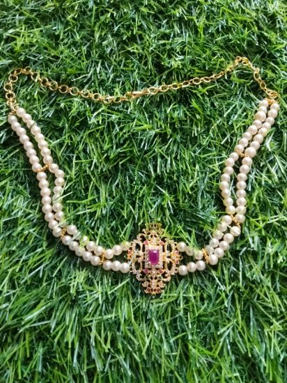 అలంకార స్త్రీల మువ్వల హరం బంగారు పూత పూసిన నెక్లెస్ యొక్క చిత్రం