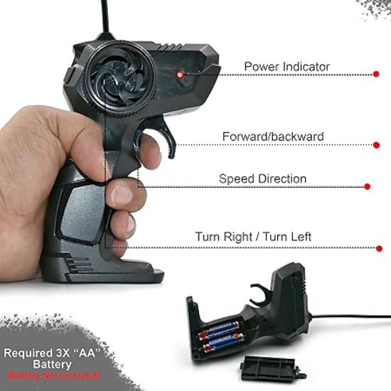 VikriDA RC రిమోట్ కంట్రోల్ రాక్ క్రాలర్ ఫోర్ వీల్ డ్రైవ్ 1:16 మెటల్ అల్లాయ్ బాడీ రిమోట్ కంట్రోల్ రాక్ క్లైంబర్ హై స్పీడ్ మాన్స్టర్ రేసింగ్- యాదృచ్ఛిక రంగు (మల్టీకలర్) యొక్క చిత్రం