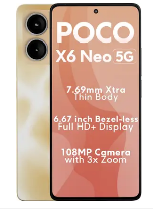 POCO X6 నియో 5G (మార్టిన్ ఆరెంజ్, 128 GB) (8 GB RAM) యొక్క చిత్రం