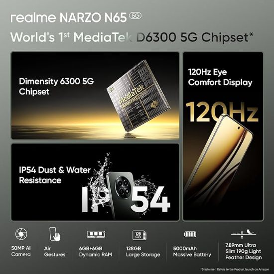 realme Narzo N65 5G (డీప్ గ్రీన్, 128 GB) (4 GB RAM) యొక్క చిత్రం