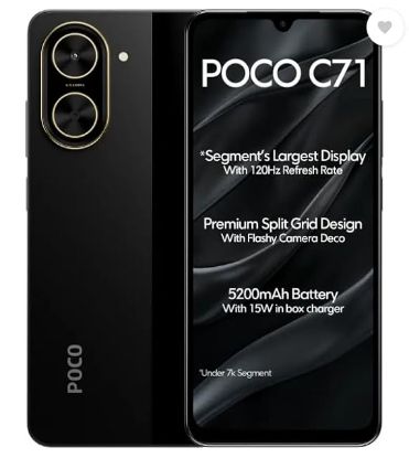 POCO C71, పవర్ బ్లాక్ (4GB, 64GB) యొక్క చిత్రం